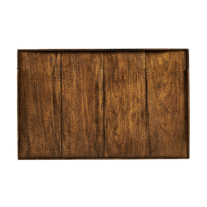 French Country End Table - Walnut Finish
