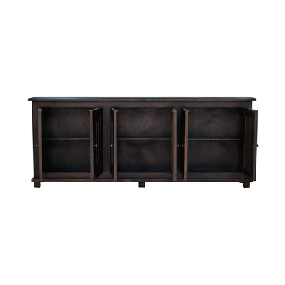 Buffet étroit de style campagnard français - Finition noyer