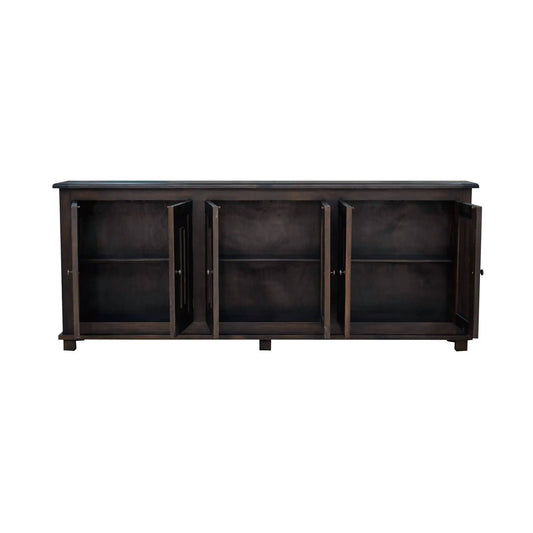 Buffet étroit de style campagnard français - Finition noyer