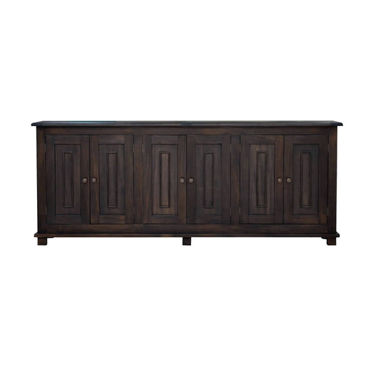 Buffet étroit de style campagnard français - Finition noyer