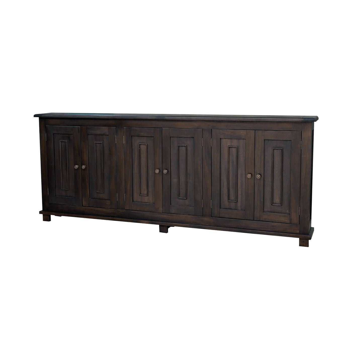 Buffet étroit de style campagnard français - Finition noyer