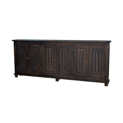 Buffet étroit de style campagnard français - Finition noyer