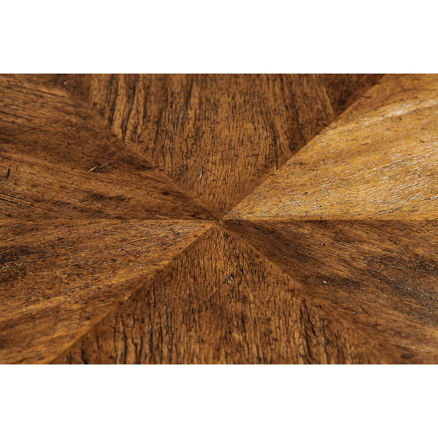 French Country Round End Table - Walnut Finish