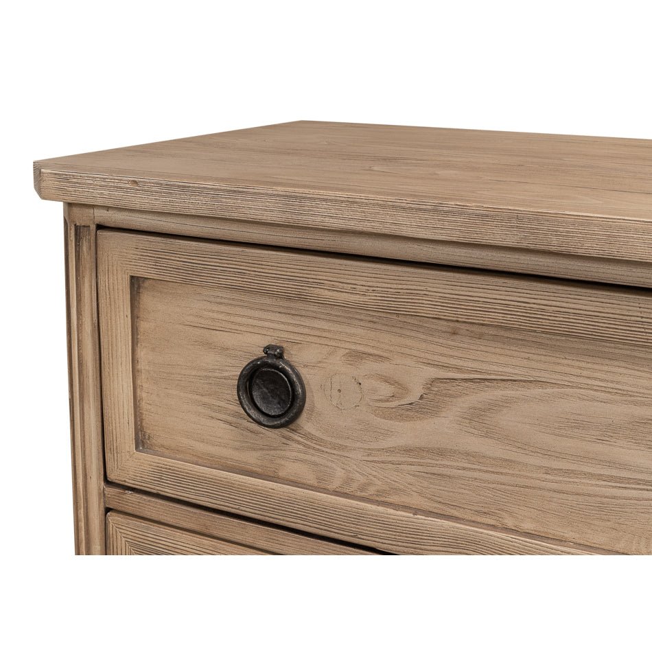 French Light Oak Eight Drawer Dresser