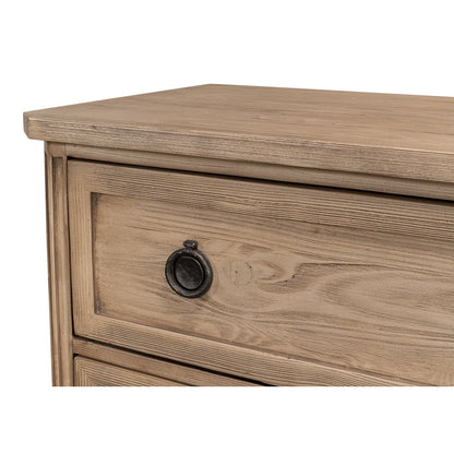 French Light Oak Eight Drawer Dresser