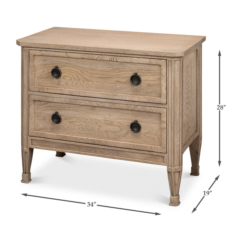 French Light Oak Nightstand