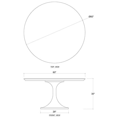 Table à manger tulipe moderne française