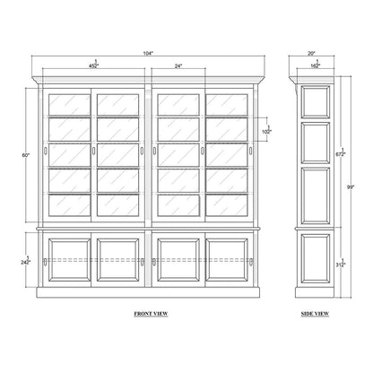Bibliothèque provinciale française à portes coulissantes