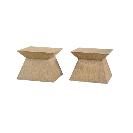 Table basse à piédestal géométrique (ensemble de 2)