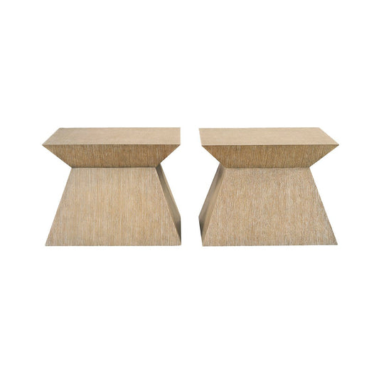 Table basse à piédestal géométrique (ensemble de 2)