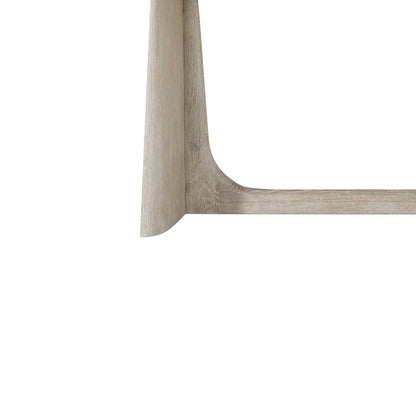 Table à manger moderne en chêne gris avec plateau en quartz 