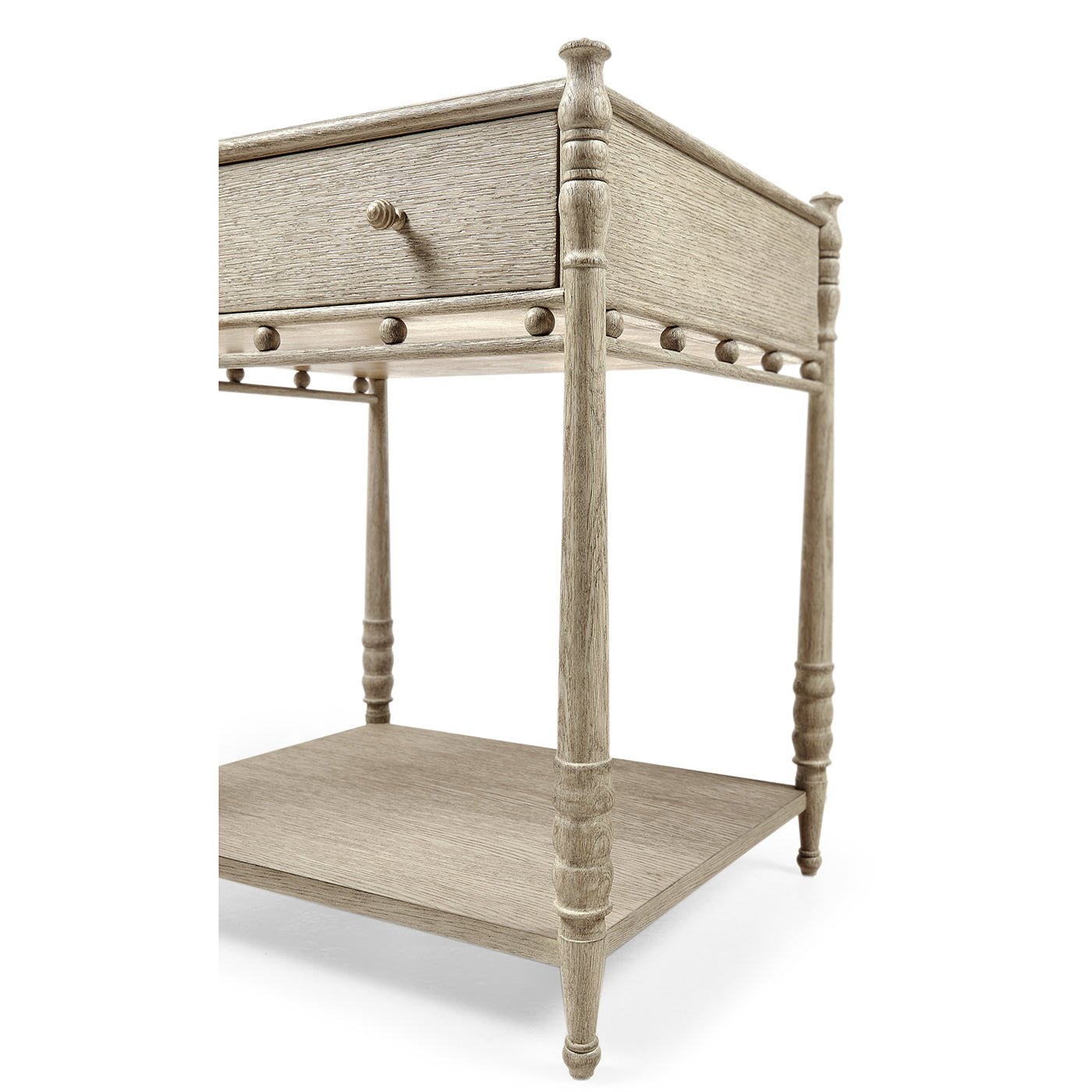 Table de chevet rustique en chêne grisé