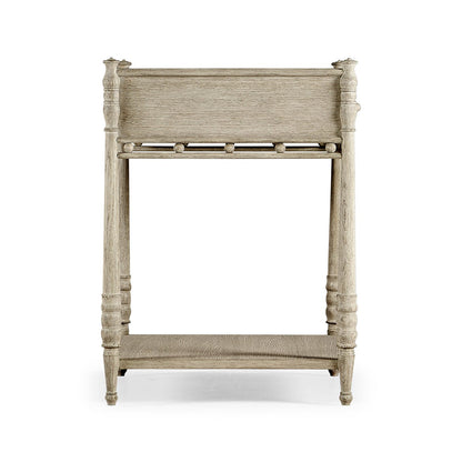 Table de chevet rustique en chêne grisé