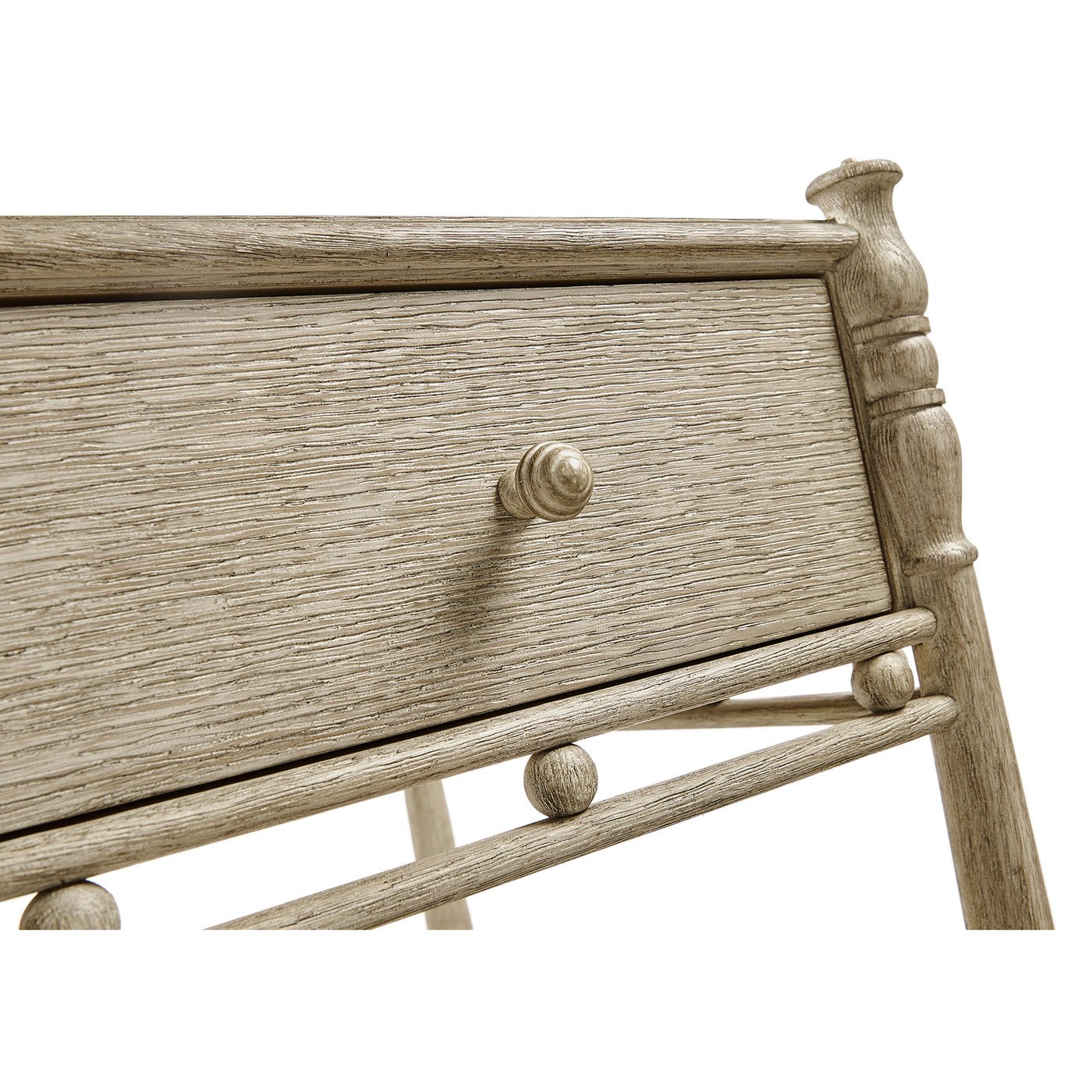 Table de chevet rustique en chêne grisé