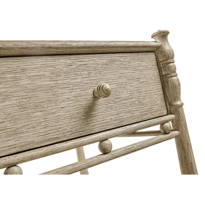 Table de chevet rustique en chêne grisé