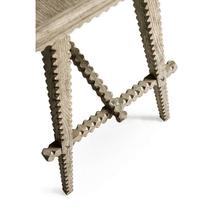 Console rustique en chêne grisé