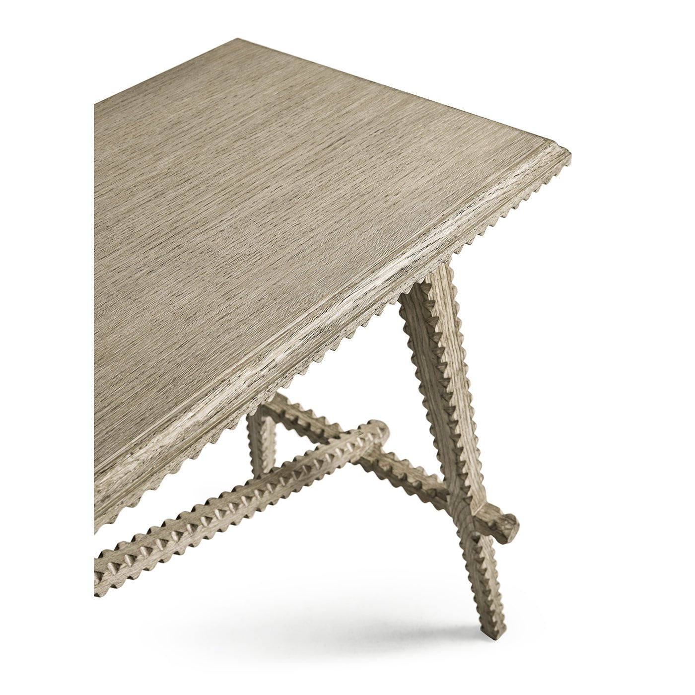 Console rustique en chêne grisé