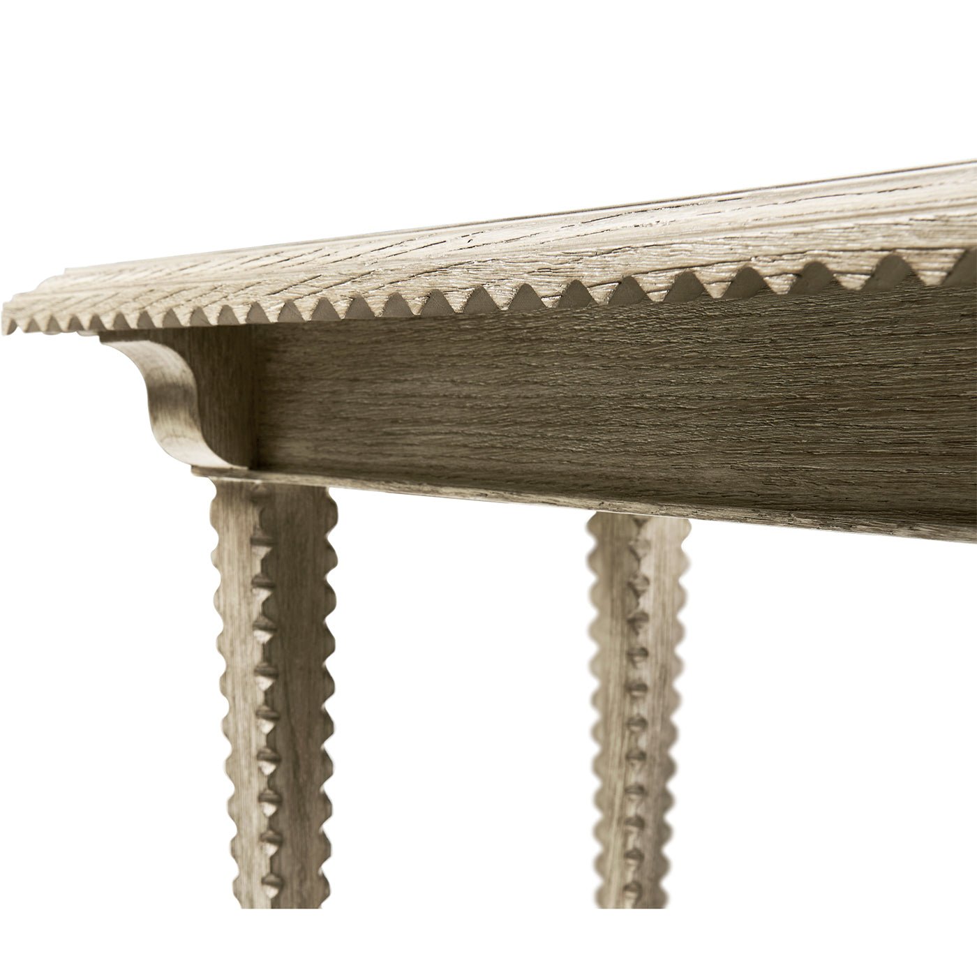 Table d'appoint rustique en chêne grisé