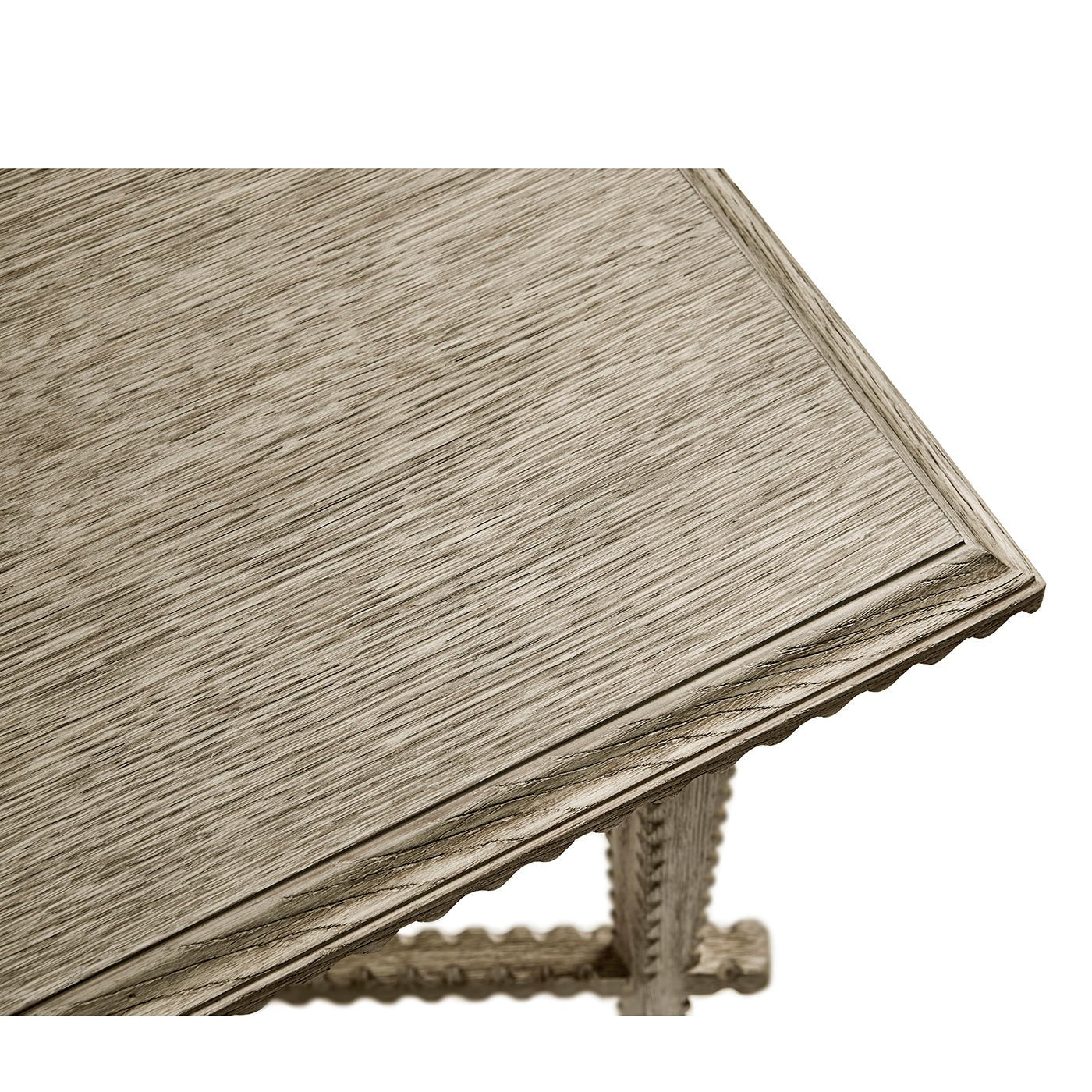 Table d'appoint rustique en chêne grisé