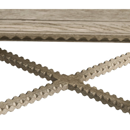 Table d'appoint rustique en chêne grisé