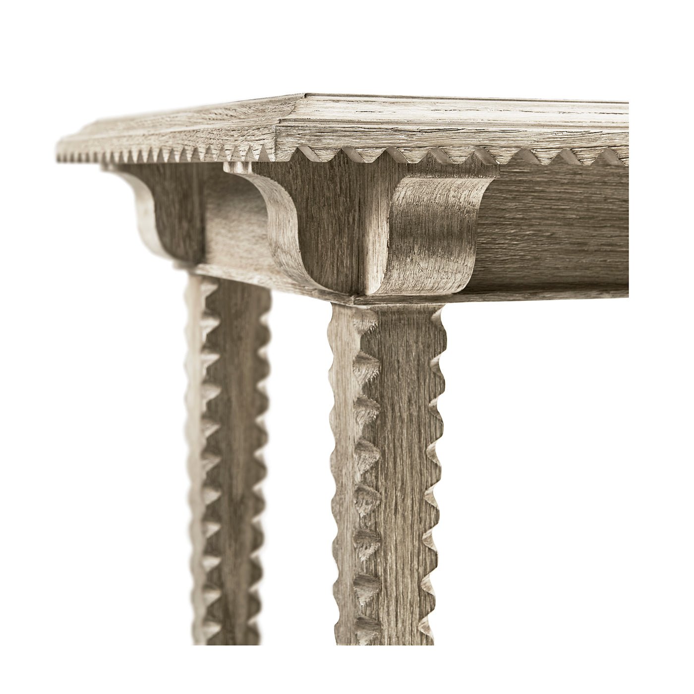 Table d'appoint rustique en chêne grisé