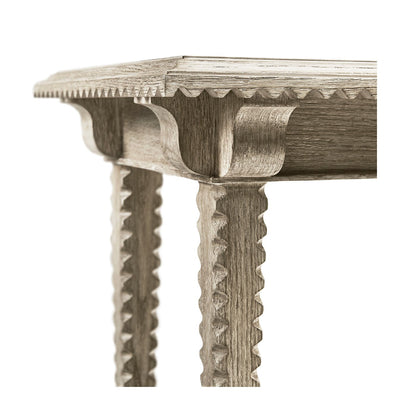 Table d'appoint rustique en chêne grisé