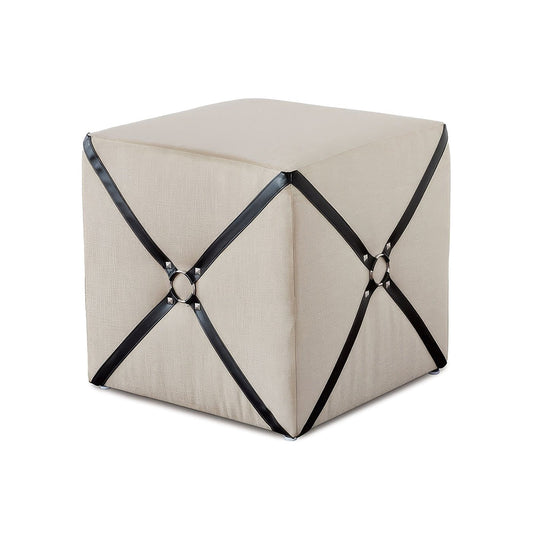 Pouf cube harnais