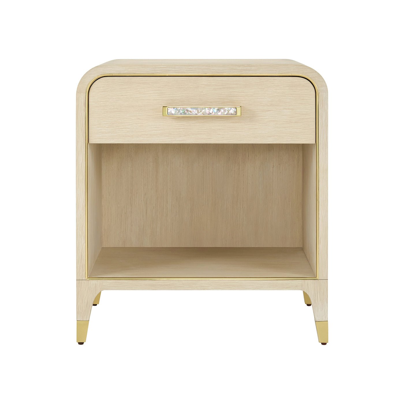 Table de chevet Hollywood Regency - Finition claire