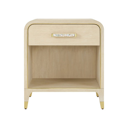 Table de chevet Hollywood Regency - Finition claire