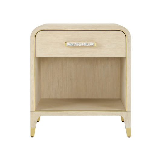 Table de chevet Hollywood Regency - Finition claire