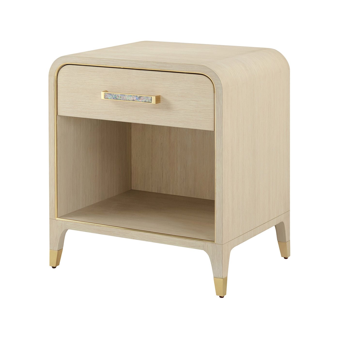Table de chevet Hollywood Regency - Finition claire