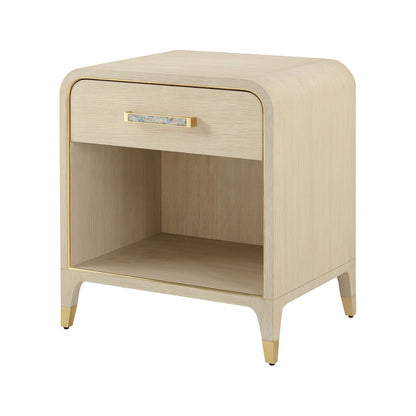 Table de chevet Hollywood Regency - Finition claire
