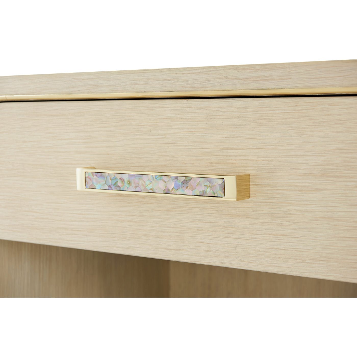 Table de chevet Hollywood Regency - Finition claire