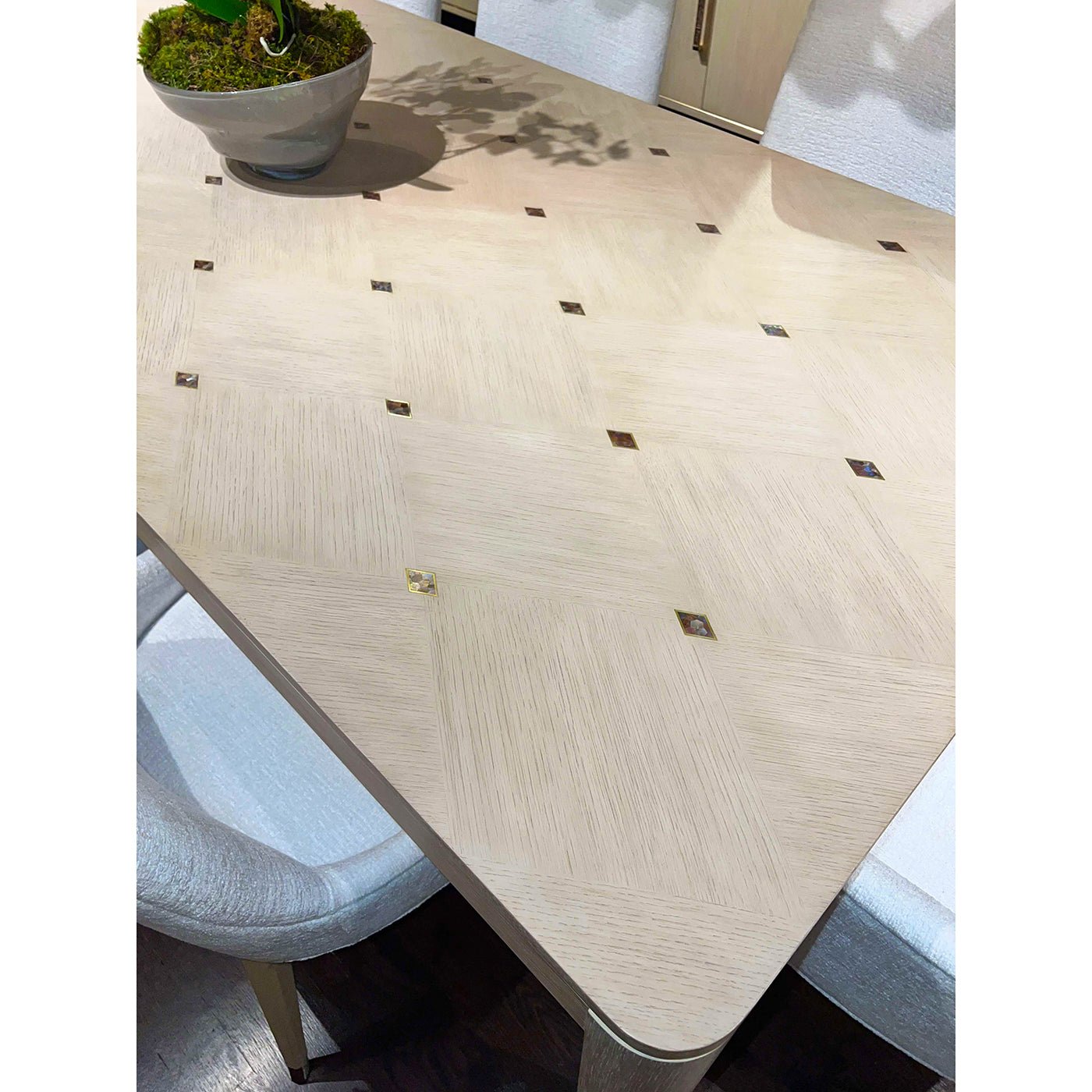 Table à manger Hollywood Regency - Finition claire