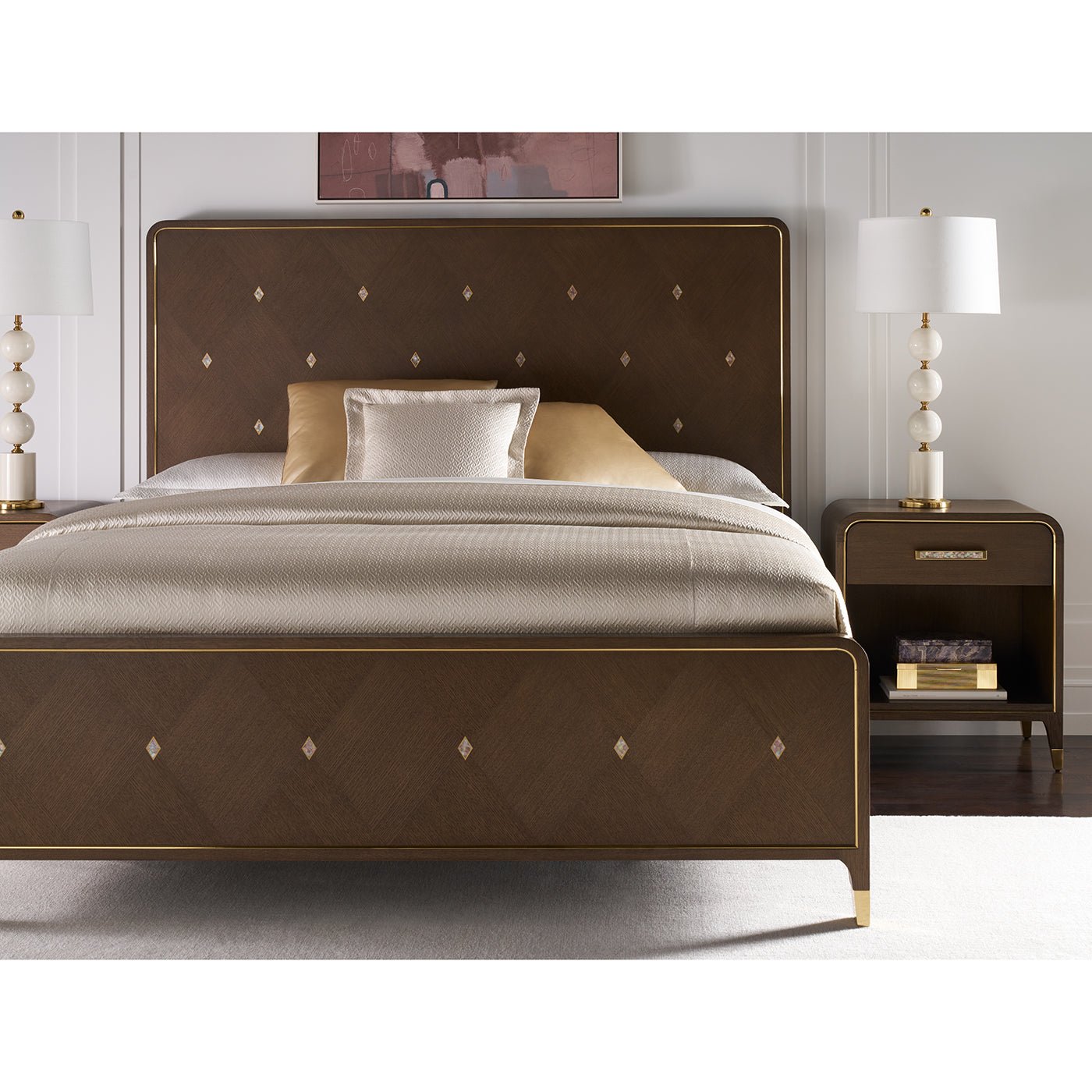 Lit King Size Hollywood Regency