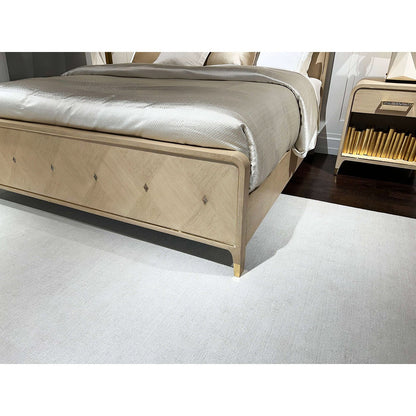 Lit King Size Hollywood Regency - Finition claire