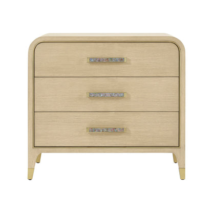 Table de chevet Hollywood Regency - Finition claire
