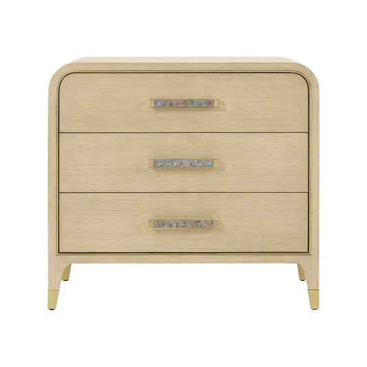 Table de chevet Hollywood Regency - Finition claire