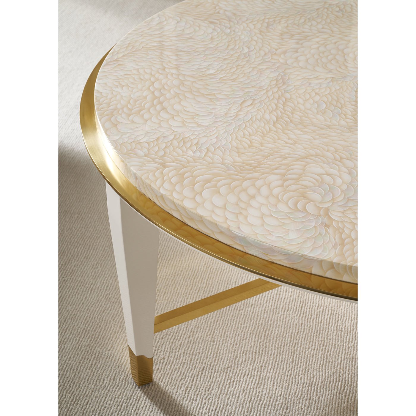 Table basse ronde Hollywood Regency
