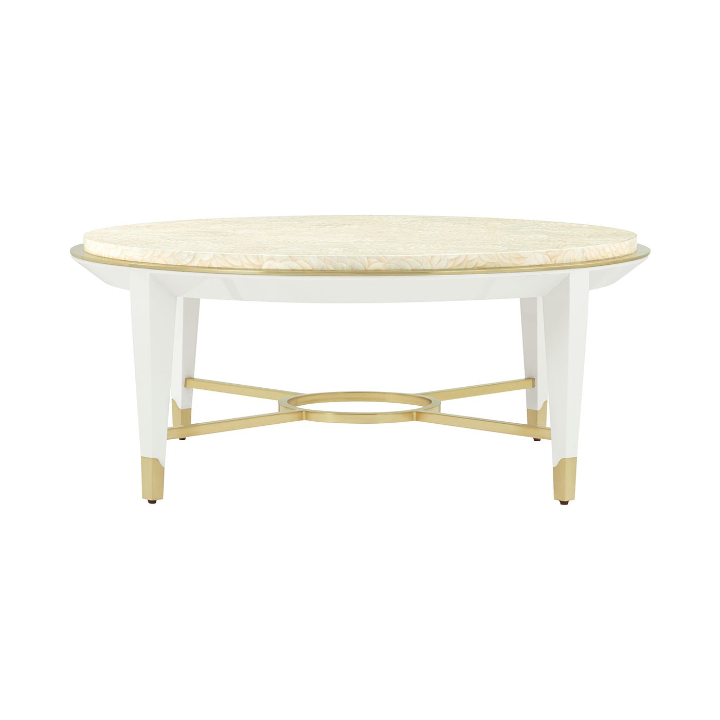 Table basse ronde Hollywood Regency