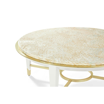 Table basse ronde Hollywood Regency