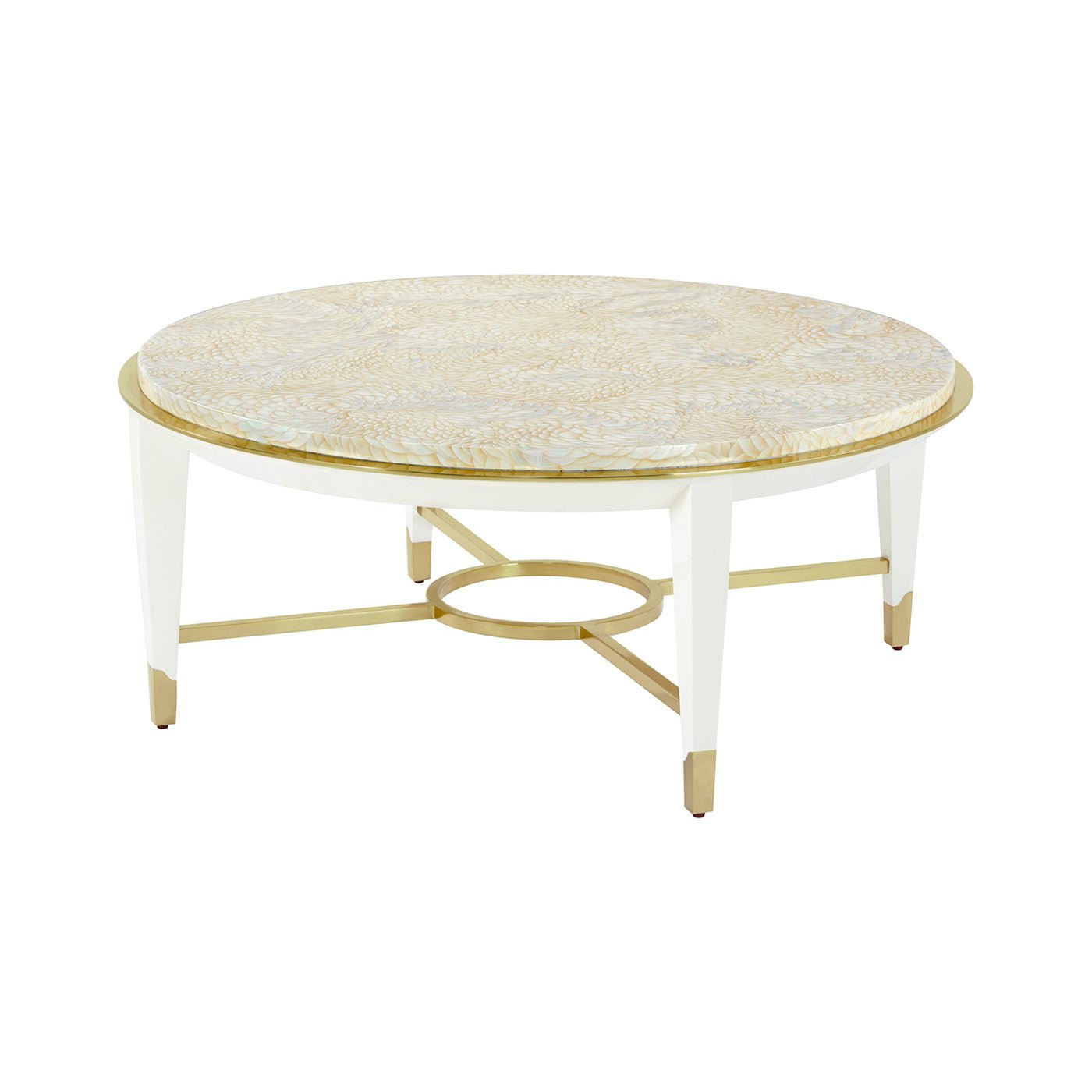 Table basse ronde Hollywood Regency