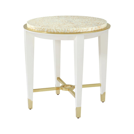 Table d'appoint ronde Hollywood Regency