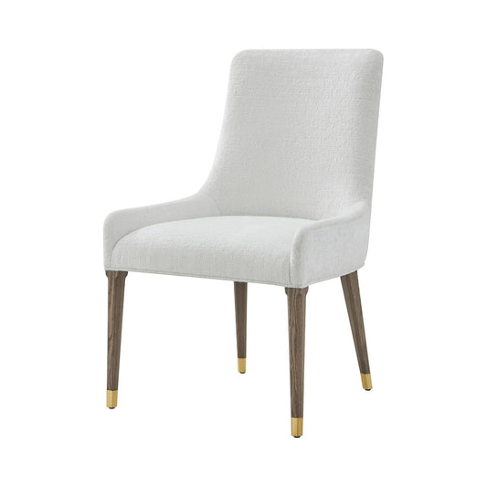Chaise de salle à manger rembourrée Hollywood Regency