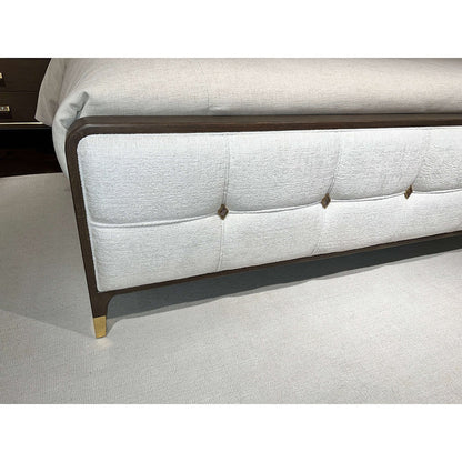 Lit king-size rembourré Hollywood Regency