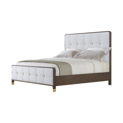 Lit king-size rembourré Hollywood Regency