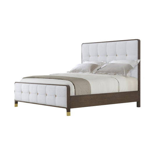 Lit king-size rembourré Hollywood Regency