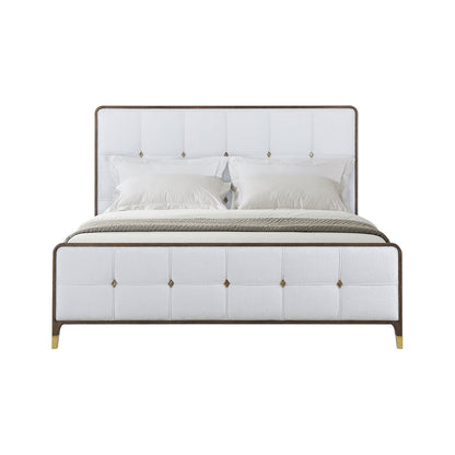 Lit king-size rembourré Hollywood Regency