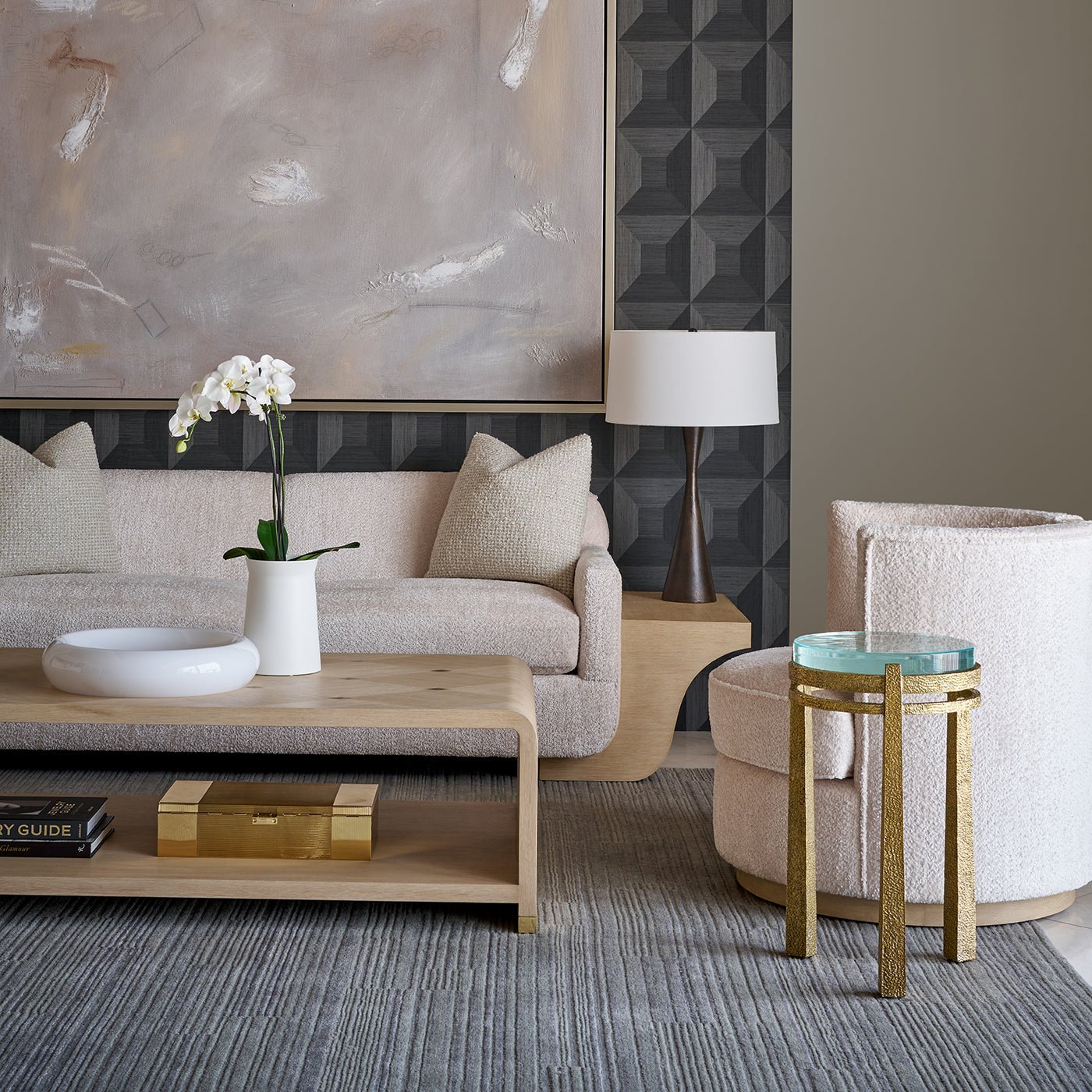 Table basse cascade Hollywood Regency