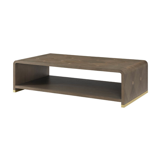 Table basse cascade Hollywood Regency - Finition foncée